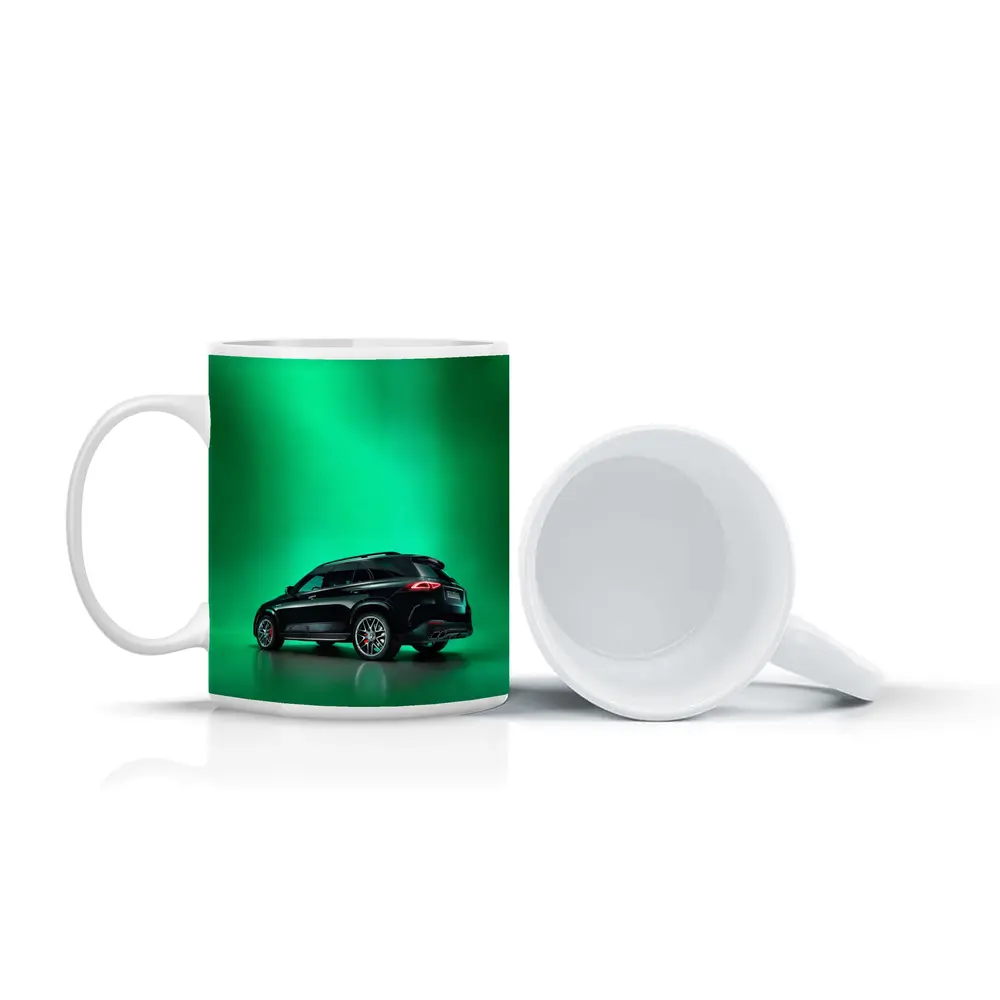 Mercedes AMG GLE Black On Green Background – Mugs